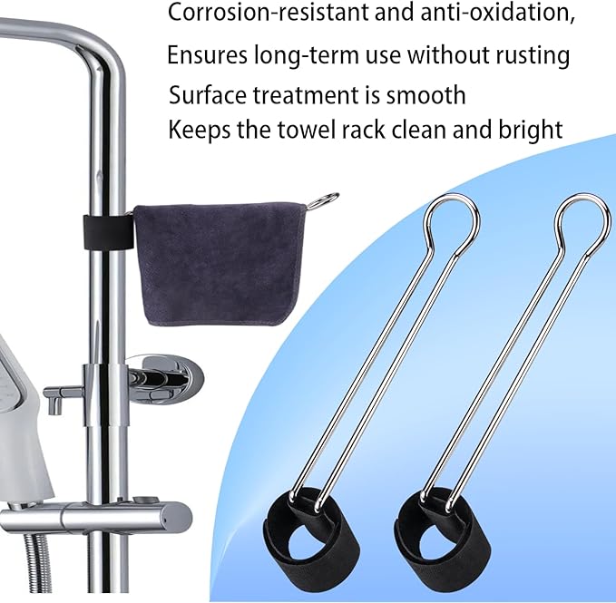 2 Pack Towel Holder for Kitchen Sink Cabinet，Stylish Functional Dish Towel Holder for Multiple Types of Sink faucets (Silver Color)