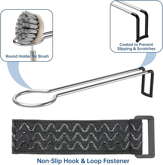 NiHome Heavy Duty Stainless Steel Kitchen Sink Faucet Towel Holder, Kitchen Faucet Rag Holder, Dish Rag Hanger Rack, Space-Saving Compact Dishcloth Organizer, Easy Installation & Rust Resistant