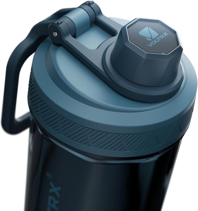 VOLTRX Shaker Bottle, Gallium USB C Rechargeable Electric Protein Shake Mixer, Shaker Cups for Protein Shakes and Meal Replacement Shakes, BPA Free, Made with Tritan, Steel Teal, 20oz