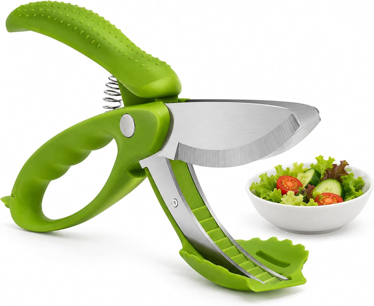 Salad Scissors for Chopped Salad, 8.9" Stainless Steel, In-Bowl