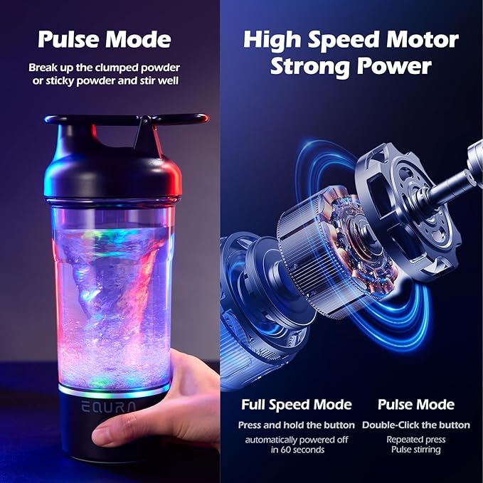 Electric Protein Shaker Bottle, 25.4 Oz Pulse Blender Bottles For Protein Mixes, | Tritan | Bpa Free| Portable Mixer Cup, Rechargeable Shake Cups And Meal Replacement Shakes(Pink)