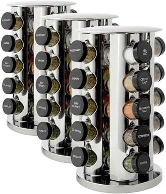 Revolving Countertop Spice Rack with Spices Included