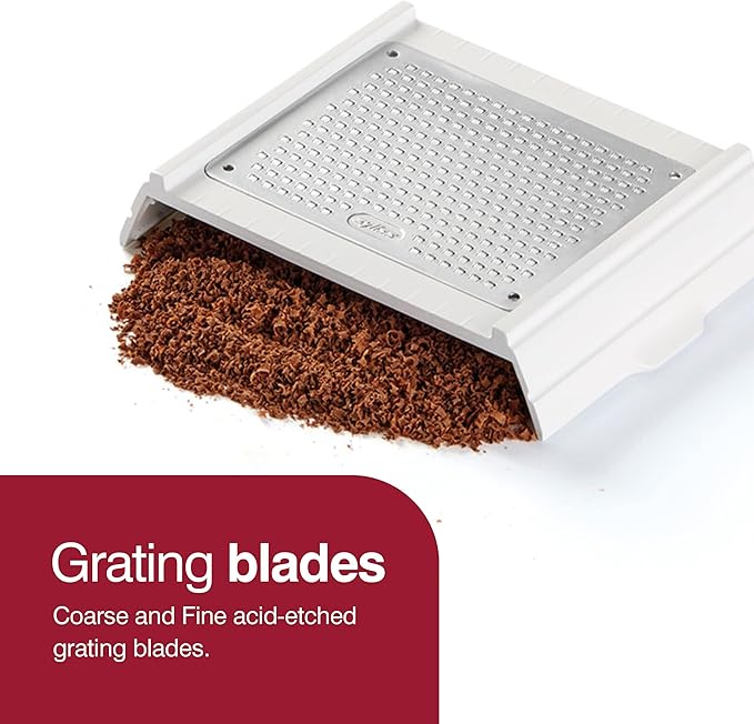 Zyliss Slicer - Food Cutter with Dishwasher Safe Blade & Pieces - Kitchen Tool for Easy & Effortless Slicing - Multipurpose Tool for Vegetables & More - 4-in-1 Slicer & Grater
