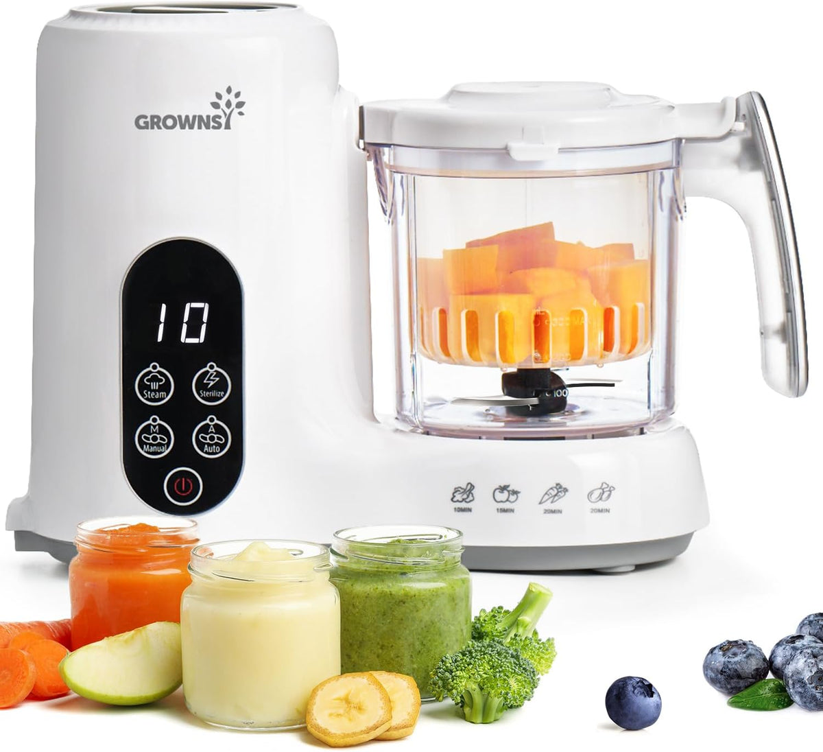 Baby Food Maker, Steamer & Blender Baby Food Processor, White