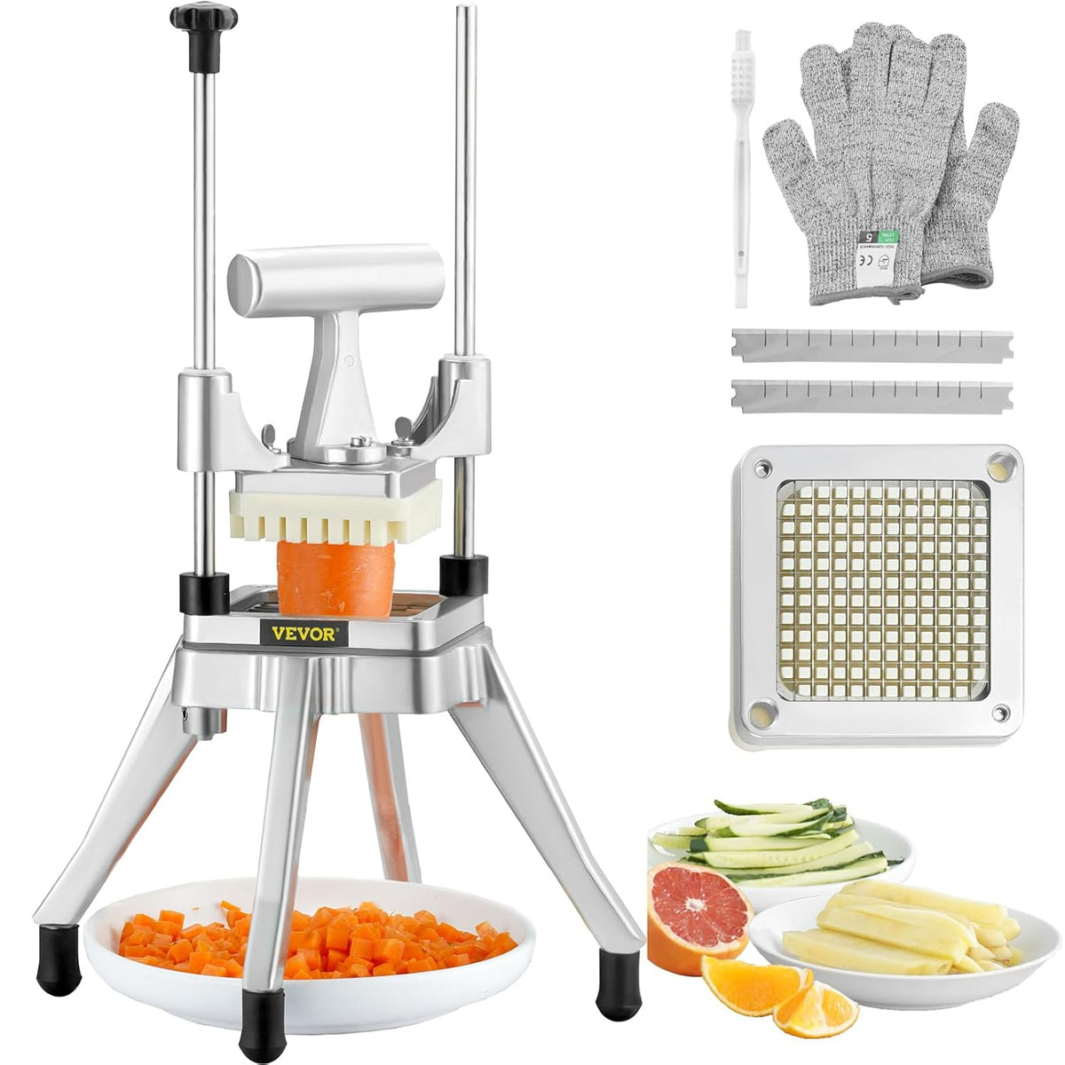 Commercial Vegetable Fruit Chopper, 1/4" Blade French Fry Cutter
