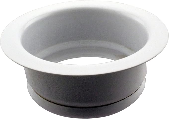 Westbrass A2165-50 4-1/4" OD Post Style Large Kitchen Basket Strainer with Waste Disposal Flange and Stopper Drain Set, Powder Coat White