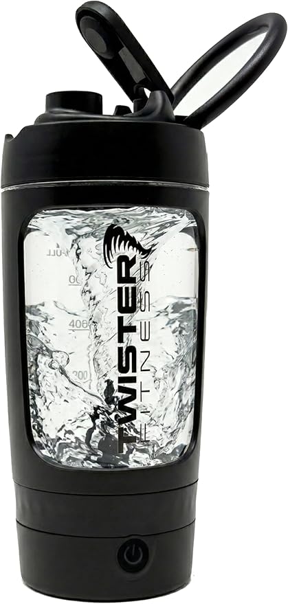 PULSE Electric Shaker Bottle for Protein Shakes – USB Rechargeable Mixer Cup, BPA-Free Tritan, for Meal Replacements & Fitness Drinks (Black, 21 OZ)