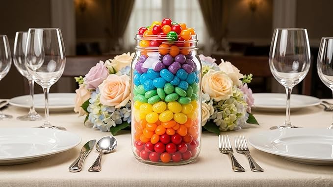 JARMING COLLECTIONS 32oz Extra Wide Mouth Glass Storage Jar with BPA-Free Plastic Lid – Quart Size Airtight Mason Jar for Kitchen, Pantry, and Food Storage (Set of 3)