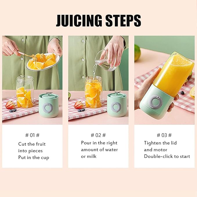 Portable Mixer Cup, Fruit Veggie Juicer, Portable Blender For Fresh Juice