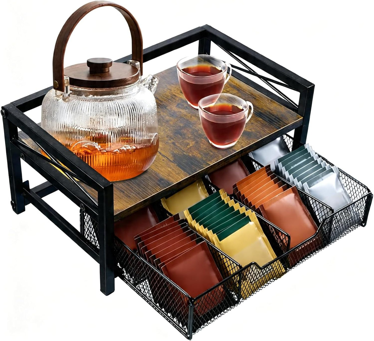 Tea Holder Organizer,Wood Tea Box Organizer Storage Box