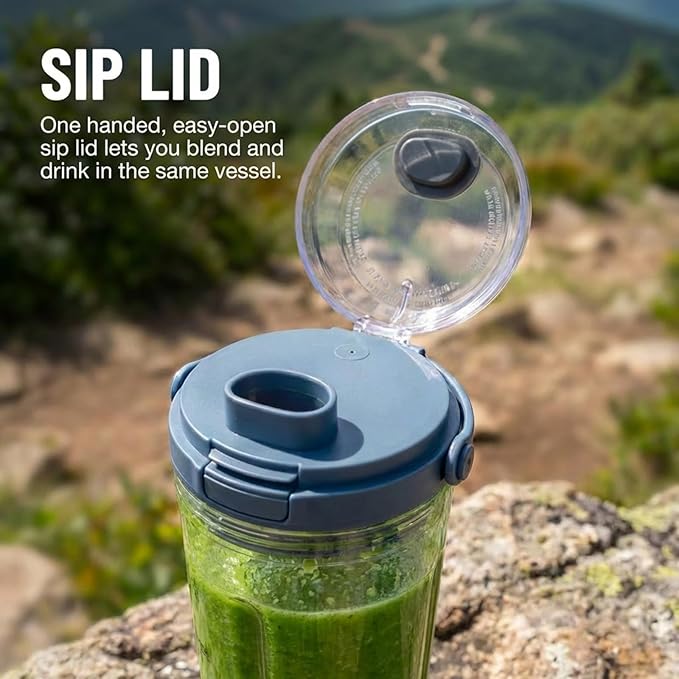Lid Accessories Compatible with Ninja Blast- Replacement Lid for Ninja Blast Portable Blender 18oz Blending Vessel, Leakproof Sip Seal Spout Lid, Dishwasher Safe & Portable, Blue