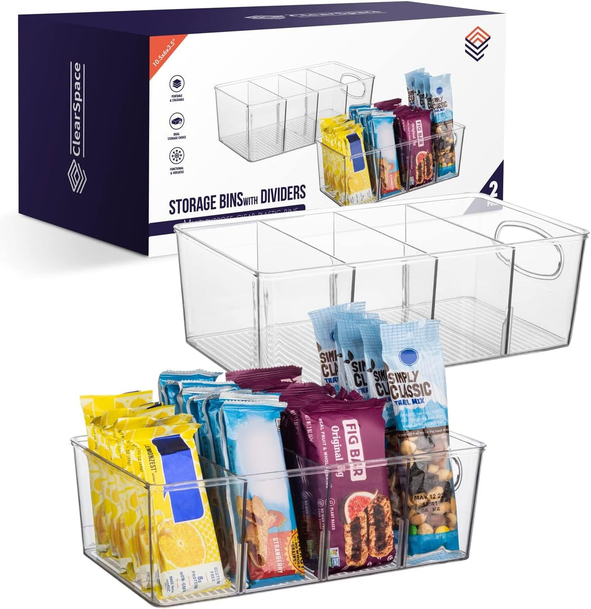 Pantry Organizers and Storage and Cabinet Organizer, 2 Pack