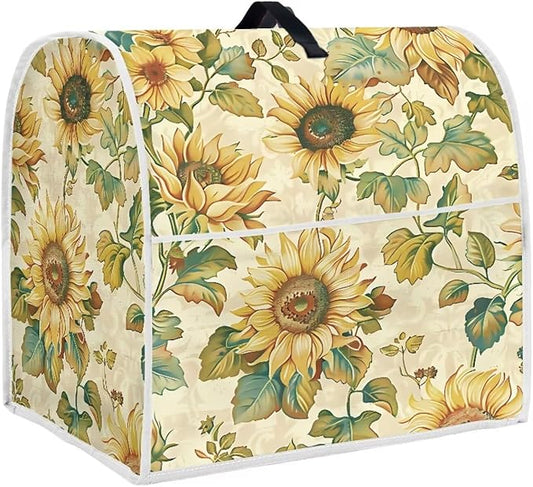 Glowing Rose Butterfly Stand Mixer Dust Cover Fits 4.5 to 5 Qt Blenders Portable Kitchen Mixer Covers with Top Handle & Attached Pockets for Stylish Kitchen Organization