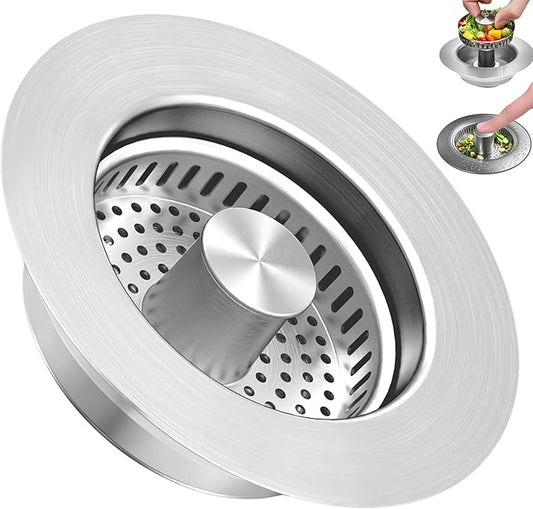 3-in-1 Kitchen Sink Drain Strainer & Stopper