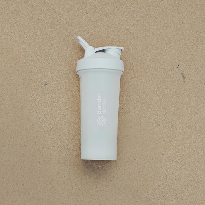 BlenderBottle Classic V2 Shaker Bottle Perfect for Protein Shakes and Pre Workout, 28-Ounce, White