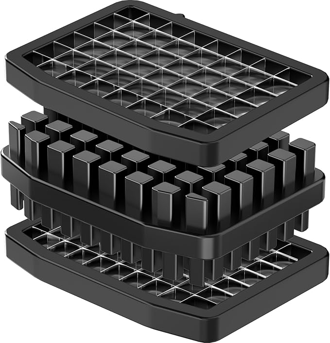 Electric Vegetable Chopper Blade Accessory, Dicing Grid Blade (10 × 10 mm & 8 × 8 mm) and Grid Cleaner, Replaceable Blade for GJ817