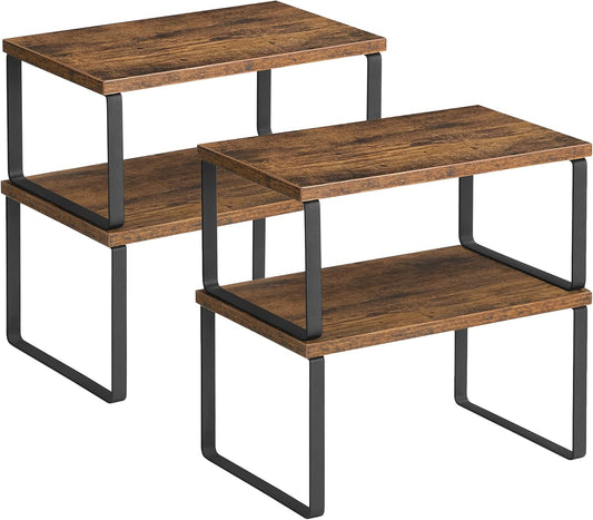 Cabinet Organizer Shelf, Set of 4 Spice Rack, Kitchen Storage