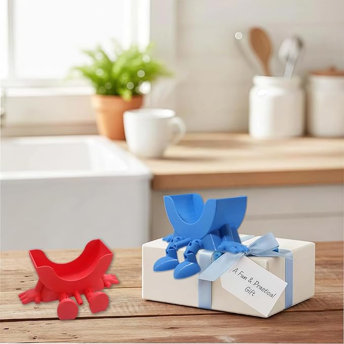 Cute Hanging Sponge Holder,Smiley Face Sponge Holder with Drainage Keeps Your Sponge Dry & Smiling,For Scrub Daddy Holder,Spac-Saving & Quick Drying Sponge Storage Organizer (blue)