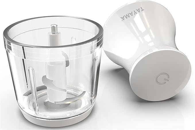 TAYAMA 2.5 Cup White 200W Mini Chopper 4-Layer Blade Food Processor, Medium
