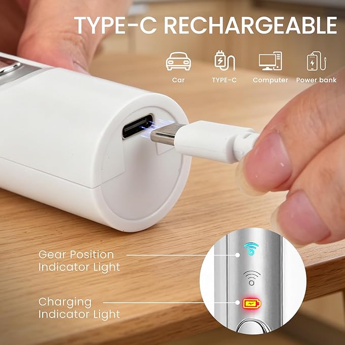 Handheld Milk Frother with Travel Case - Portable USB Rechargeable Mini Whisk for Coffee, Latte. Includes 3 whisks, storage, perfect for frothing milk, beating eggs, and blending drinks.