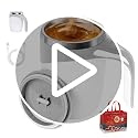 Automatic Stirring Electric Coffee Mug, 380ml Magnetic Rotating Reusable Travel Cup, Automatic Magnetic Stirring Coffee Mugs, Self Stirring Coffee Mug for Coffee/Milk/Tea/Hot Chocolat (Brown USB)