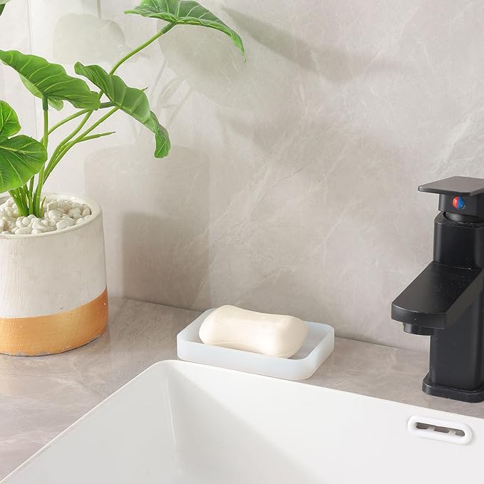 MicoYang Silicone Kitchen Sink Organizer Tray for Multiple Usage,Easy Clean Sponges Holder for Kitchen Bathroom Counter or Sink,Dish Soap Dispenser,Scrubber,Bottle,Cup Ttanslucent 4.9”x 3.2”