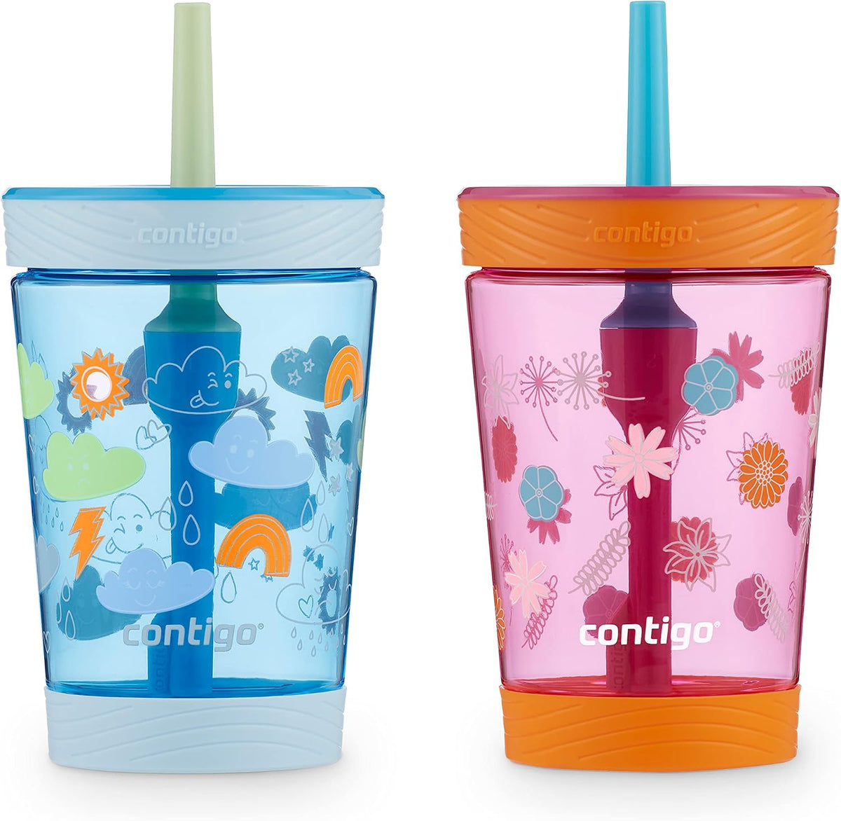 Kids Spill-Proof Tumbler with Straw, 14oz, 2-Count