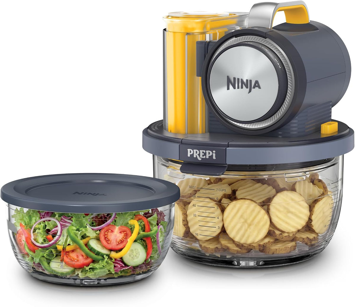 Ninja PREPi 5-in-1 Prep & Store System, Crinkle, Slice, Shred, PN301