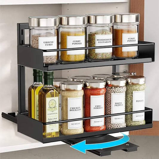 Vertical Spice Rack Pull Out, White