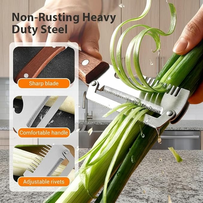 Vegetable Peeler, 2026 Upgrade Multifunctional Stainless Steel Peeler,Vegetable Peeler for Kitchen, Kitchen Gadgets Tool, 3-1,Suitable for Peeling Fruits and Shredding Scallions