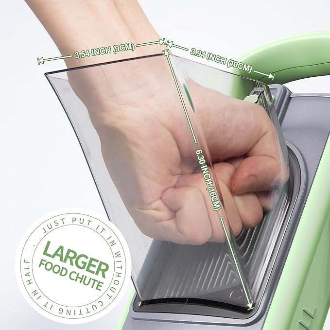Jonscook All-in-1 Update Safe Mandoline Slicer for Kitchen, Food Chopper with Container, Thickness Adjustable Vegetable Chopper, Potato French Fry Cutter Tomato Apple Slicer Onion (Matcha Green)