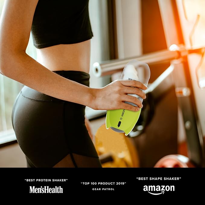 SHAKESPHERE Portable Blender for Shakes and Smoothies – 19oz Electric Personal Blender with Clear Tritan Cup, USB-C Rechargeable, Compact and Powerful for Travel, Gym, and Workout – Fluorescent Yellow