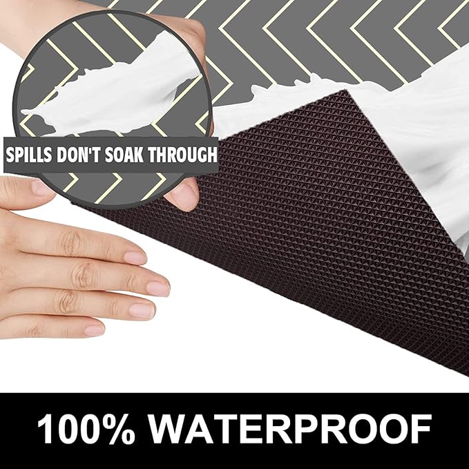 Under The Sink Mat, 24 X 36 in, Durable & Waterproof Premium Mats to Protect Kitchen & Bathroom Cabinets, Absorbent & Easy to Clean Shelf Liner, Black