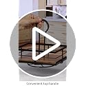 Nova Rotating Condiment Caddy, Handcrafted Iron and Acacia Wood Table Organizer with Spinning Platform and Carrying Handle, Contemporary Black Finish, 8.75 x 7 x 9.25 Inches