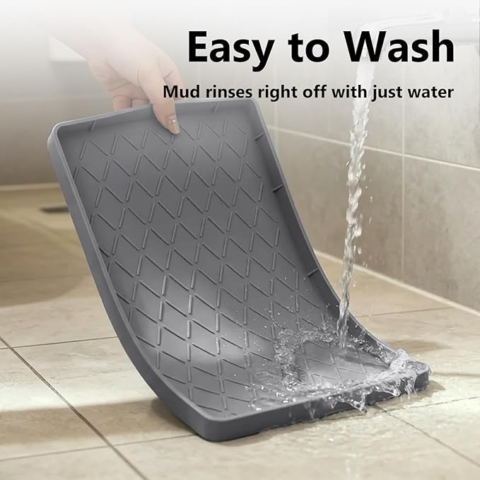 Mateeylife Under Sink Mats for Kitchen Waterproof 28"X19", Undersink Protectors，Silicone Mat Cabinet Liner, Under Sink Organizer for Bathroom and Kitchen，Boot Tray Pet Food Mat, Dark Grey