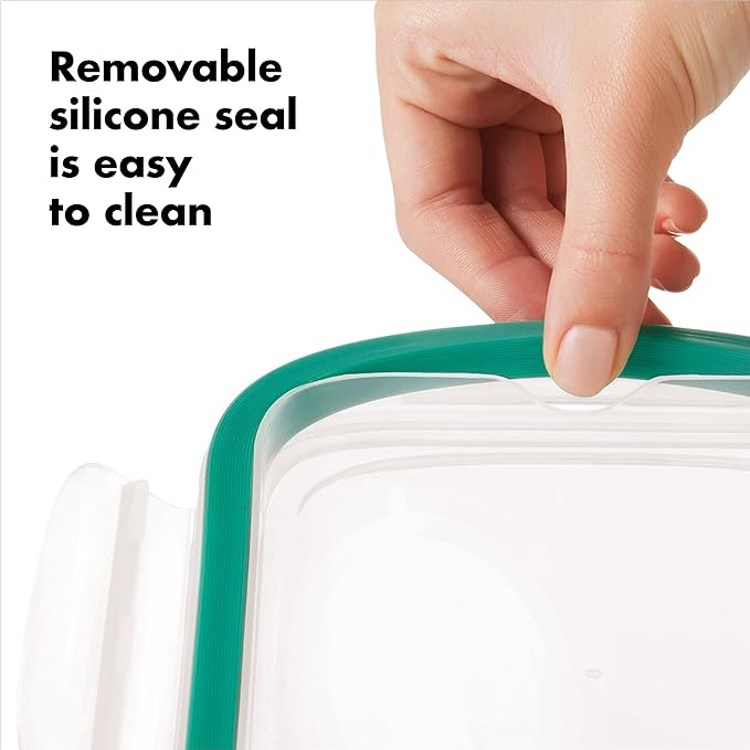OXO Glass Food Storage Container, 4 Cup, Round | Smart Seal | Leakproof | Airtight | Pack of 2