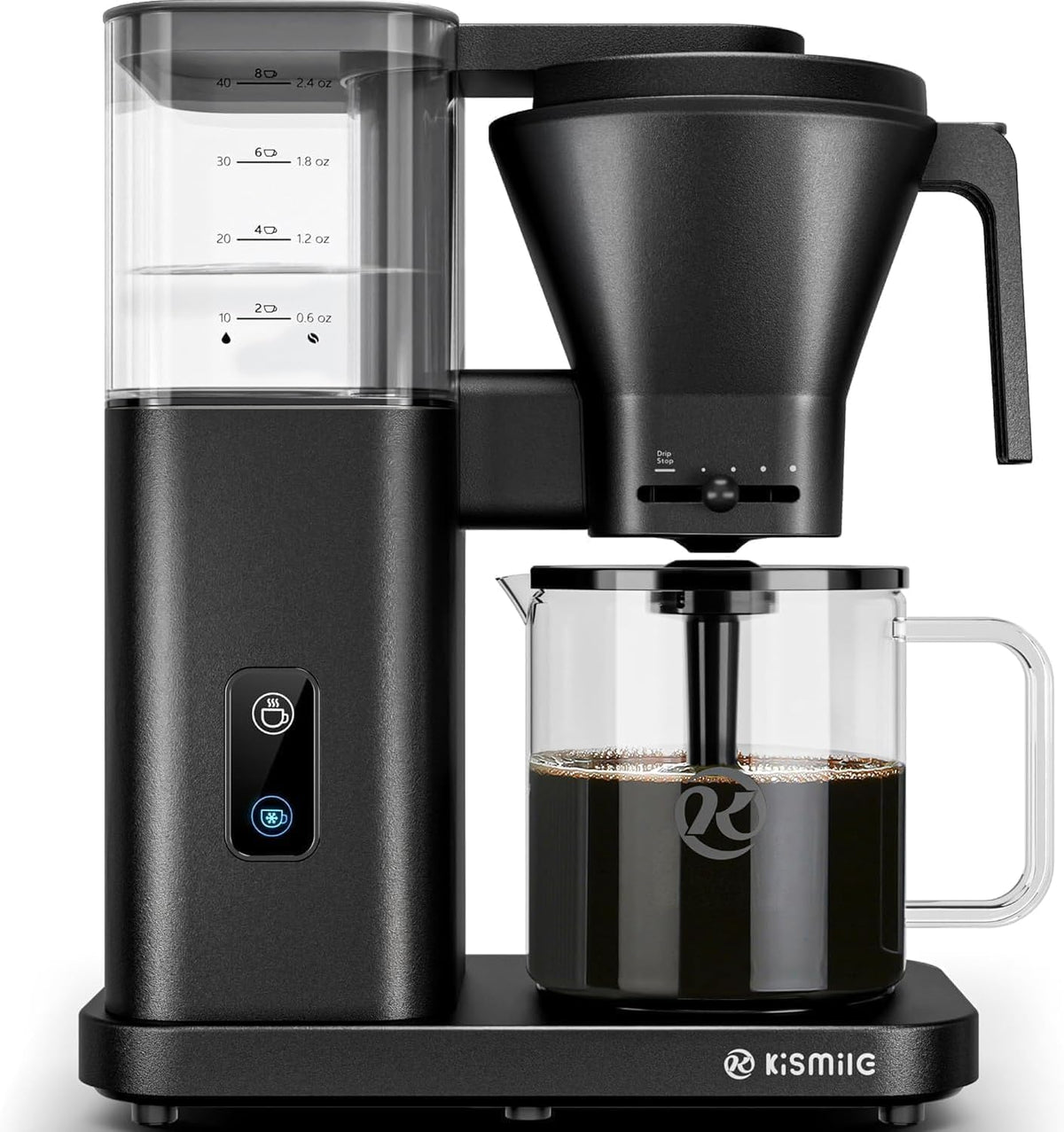 SCA-Certified 8-Cup Drip Coffee Maker with Pour-Over Control