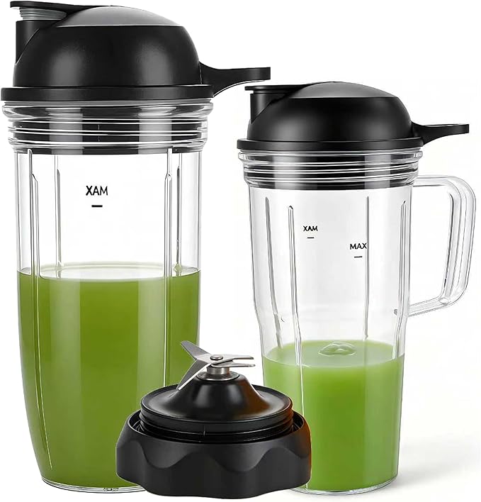 Replacement Combo Easy Twist Extractor Blade with32oz,24oz handle cup with to go lid, Compatible with nutribullet Full-Size Blender Combo 1200W:NBF50500/NBF50500IN/NBF50500AK/NBF50500AW