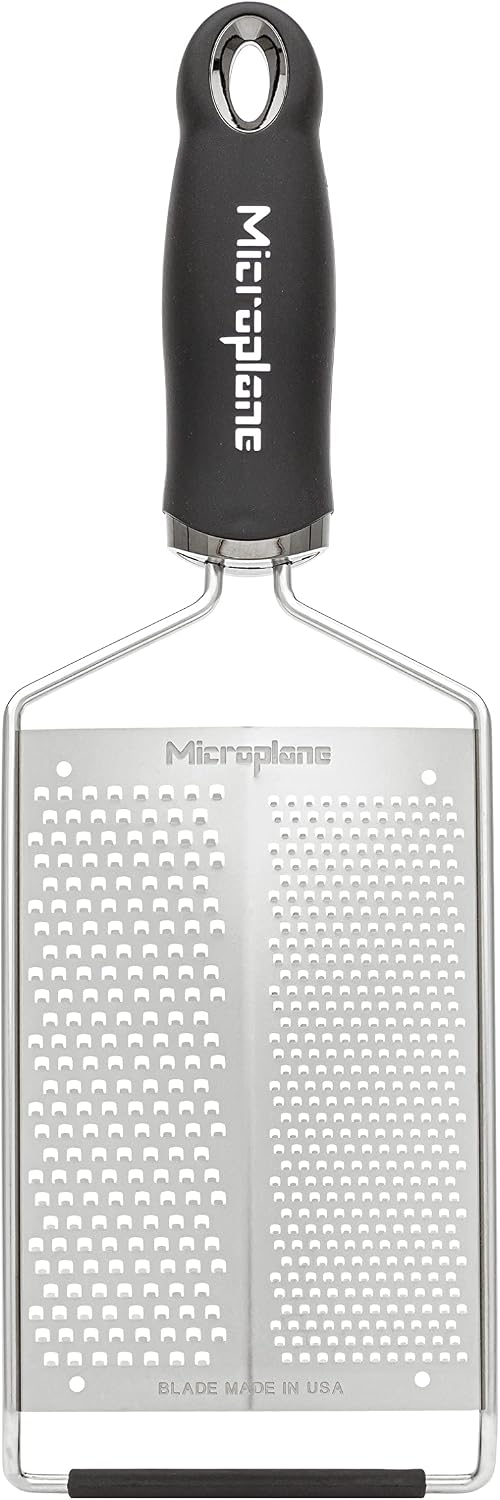 Microplane Gourmet Dual Grater - Fine and Coarse Stainless Steel Blades for Effortless Parmesan Cheese Grating and More