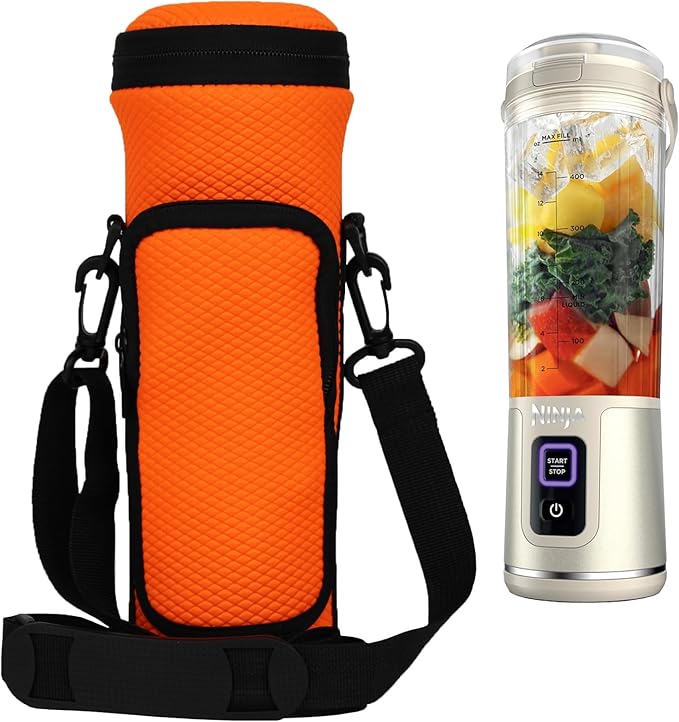 Portable Blender Storage Bag Sleeve for Nj Blast Portable Blender with Shoulder Strap and Accessory Pocket compatible with BC151NV/BC151BK/BC51NV/BC151CR/BC151EM 18oz Blast Blender