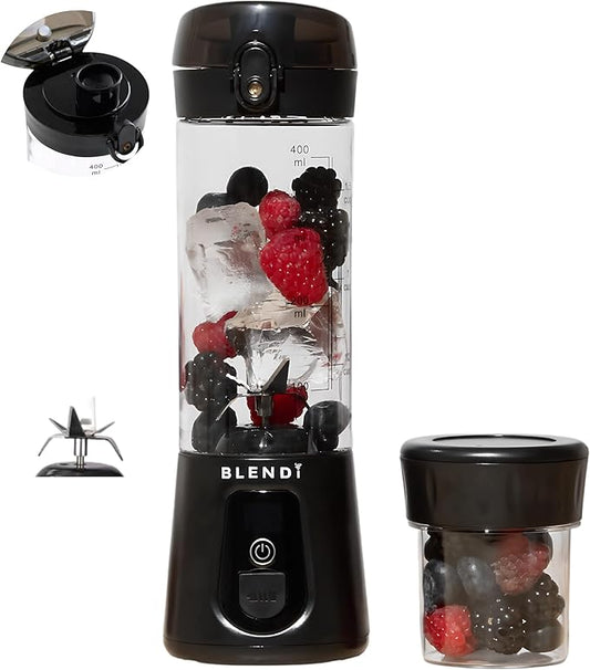 Pro+ Portable Blender (17.5oz, Black), Upgraded Ice Crushing 120W Motor