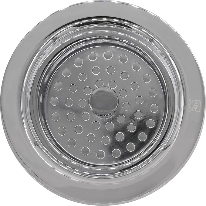 Westbrass D214-26 3-1/2" Post Style Large Kitchen Sink Basket Strainer, Polished Chrome
