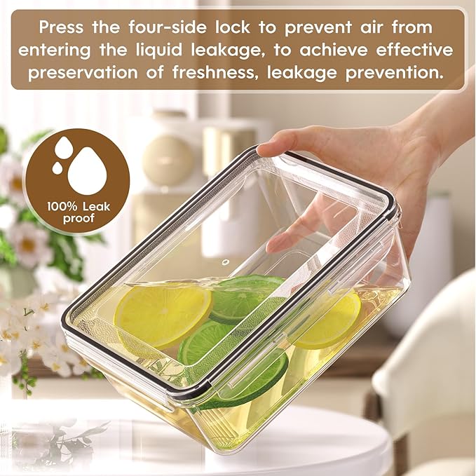 KEMETHY 60 PCS Food Storage Containers with Lids Airtight, Total 737oz, BPA-free, Food-grade, Eco-friendly Material, Leak Proof Plastic Containers, Microwave/Dishwasher Safe