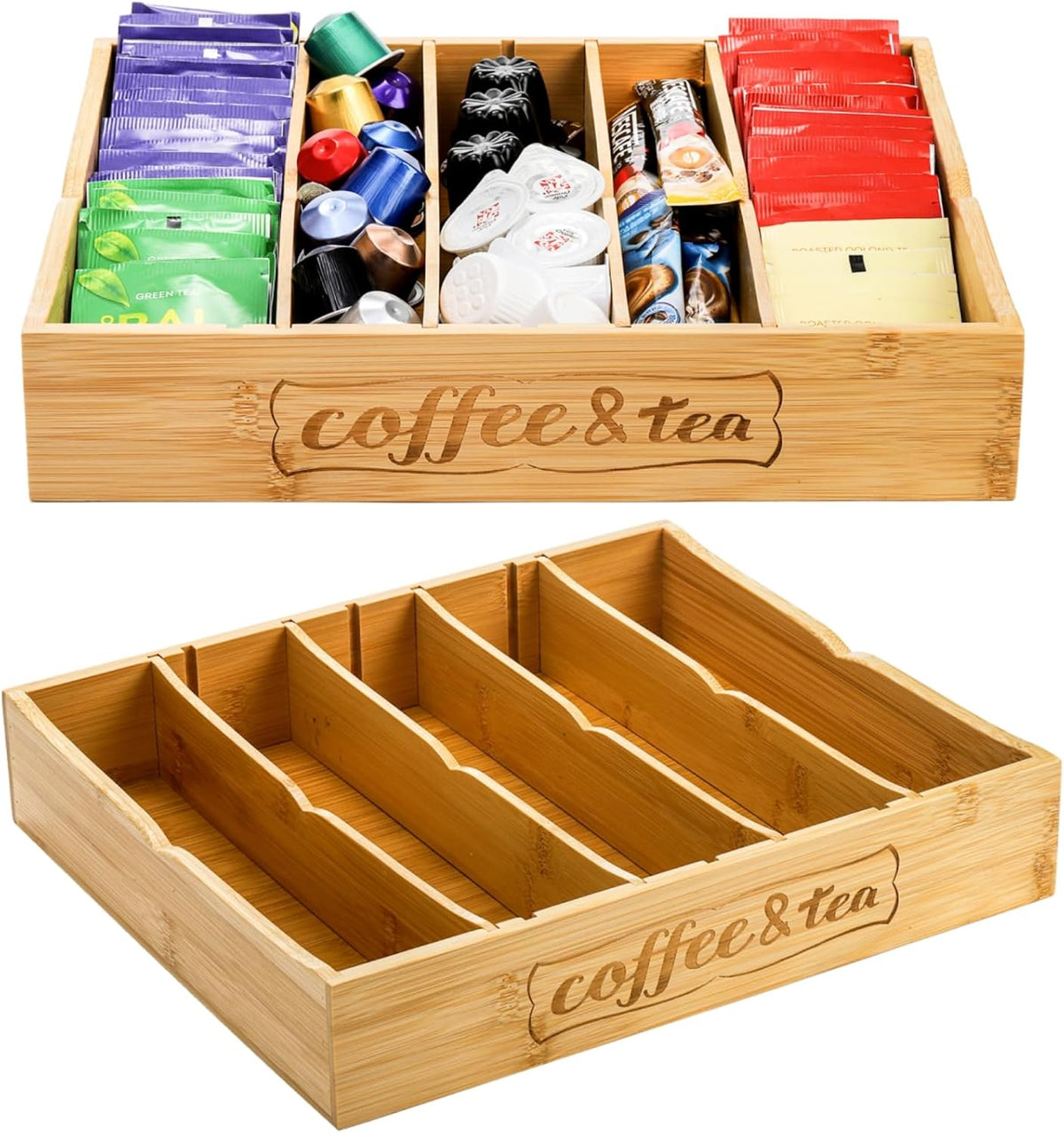 2 Pack K Cup Holder for Drawers, Adjustable Dividers