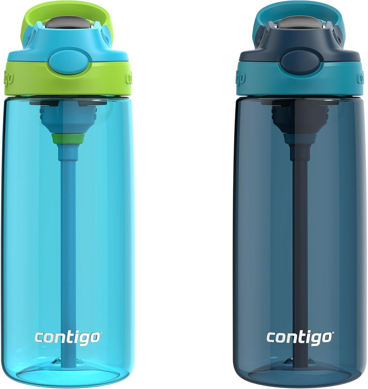 Kids Water Bottles, Cleanable Straw, BPA-Free, 20oz, 2-Count