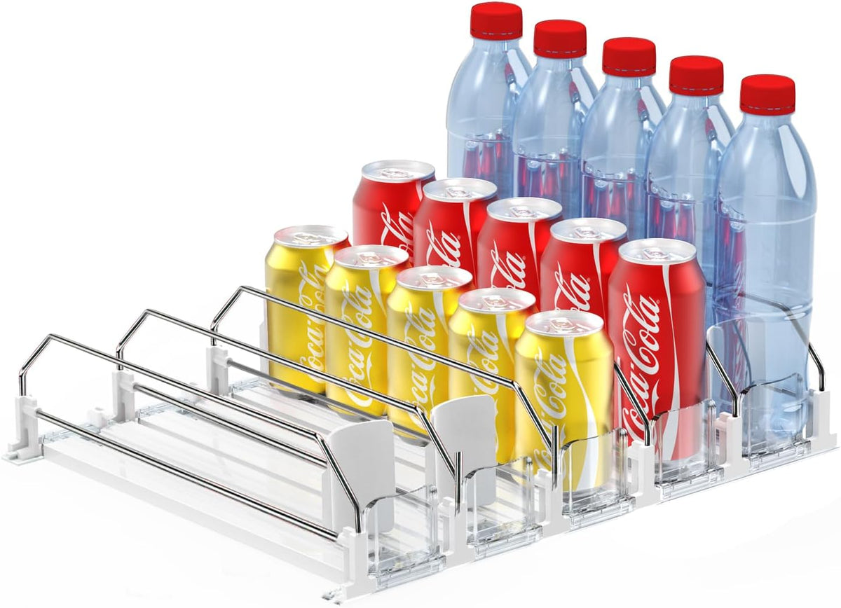 Drink Organizer for Fridge - Storage 25 Cans