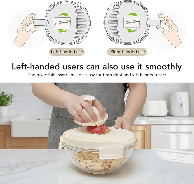 Genicook Salad Chopper with Bowl, Vegetable Chopper for Salad Prep, 8.5 Cup Glass Bowl, Food Chopper for Kitchen, Onion Chopper, BPA-Free & Dishwasher Safe, Easy Meal Prep Tool