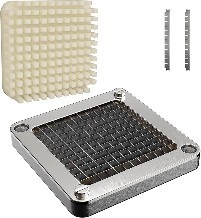 1/4" Vegetable Chopper Blade Replacement, Food-Grade 304 Stainless Steel Dicer Blade for Commercial Vegetable Chopper, Sharp & Durable French Fry Cutter Blade, Easy Clean, Fits Most Chopper Models