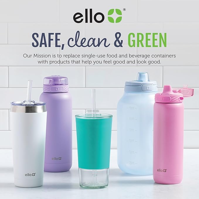 Ello Color Lock 8PC Mixed Glass Food Storage Sets, Leak-Proof Glass Food Storage Containers