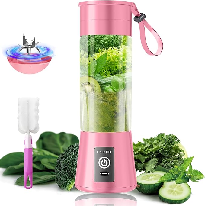 Personal Blender for Shakes and Smoothies - 2026 New Upgrade Cordless Portable Blender USB Rechargeable, 380Ml BAP Free Cup, Freshly Squeezed for Picnic/Sports, 20000Rpm/Min Speed